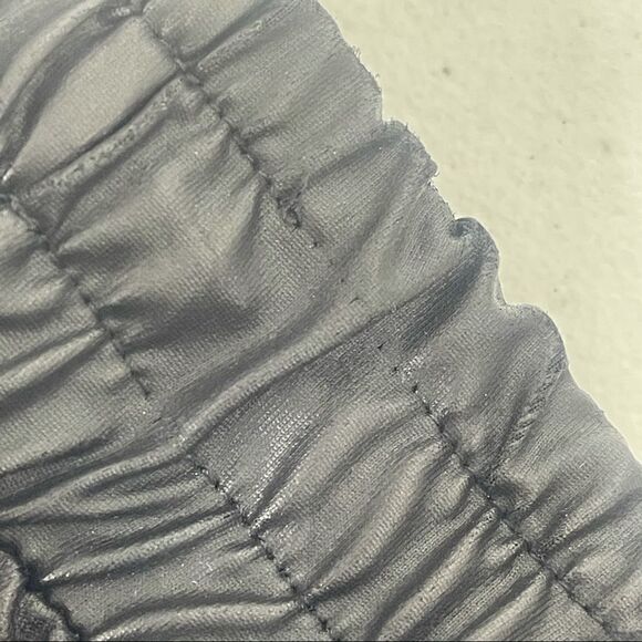 K too waxed fabric faux leather joggers pants L lg - Picture 8 of 16